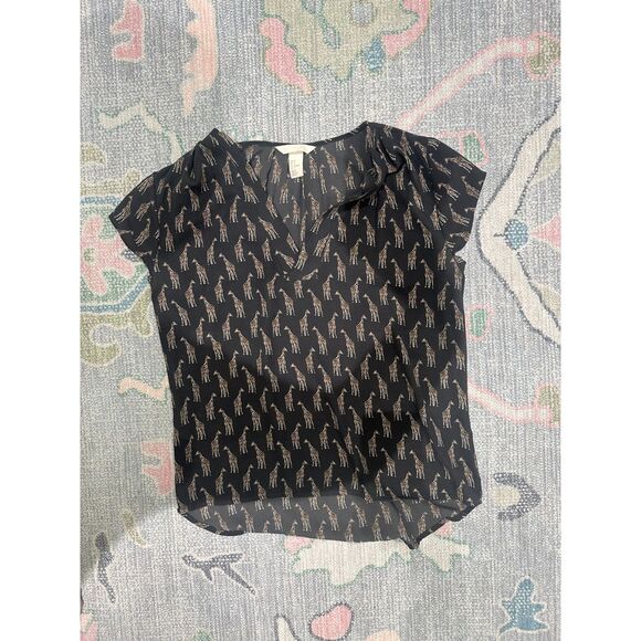 H&M Conscious Giraffe Print Top - EUC Size 8 - Picture 2 of 3